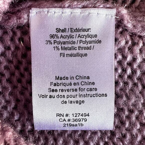 New Heartloom Purple Sweater Free People Sz M - Picture 9 of 10